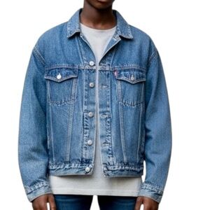 Calvin Klein‎ Classic Vintage Blue Denim Jacket Men’s Large